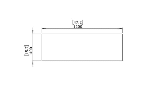Blinde Design Bloc L2  Concrete Coffee Table - Graphite Finish - BLD.1.T.BLC.L2.GH